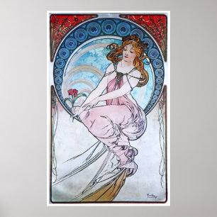 Poster Alphonse Mucha. La Peinture/pintura, 1898