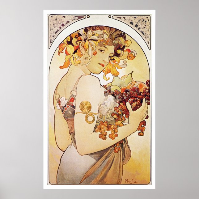 Poster Alphonse Mucha. Le Fruta/Fruta, c.1897 (Frente)