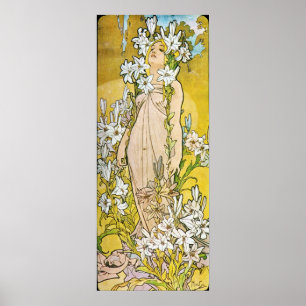 Póster Alphonse Mucha. Le Lys/lírio, 1897
