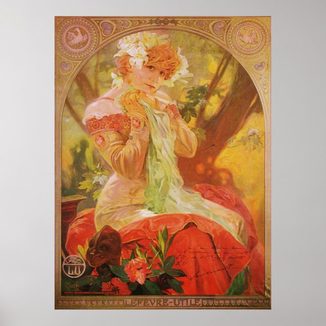 Póster Alphonse Mucha LeFevre Utile (Frente)