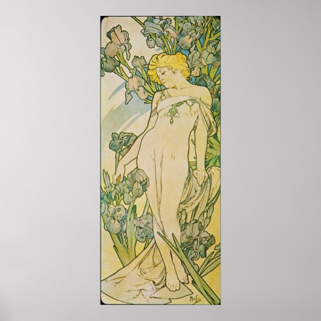 Poster Alphonse Mucha. L'Iris/Iris, 1897 (Frente)