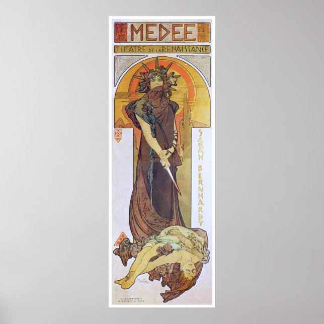 Poster Alphonse Mucha. Medee, 1898 (Frente)