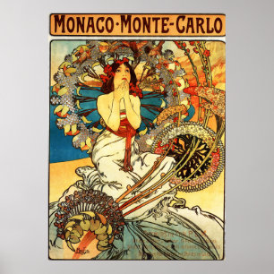 Poster Alphonse Mucha - Mônaco Monte Carlo