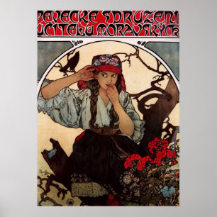 Póster Alphonse Mucha Moravian Teacher's Choir GalleryHD