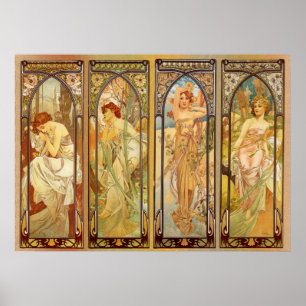Poster Alphonse Mucha - Mulher Nouveau Nouveau #31