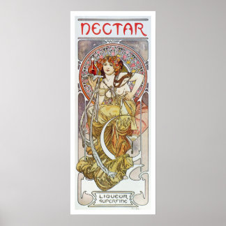 Poster Alphonse Mucha. Néctar, 1899