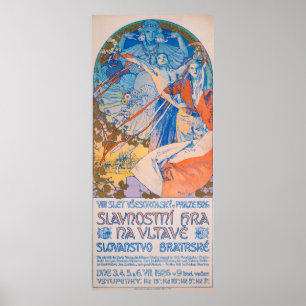 Poster Alphonse Mucha para o Festival de Sokol (1926)