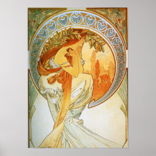 Poster Alphonse Mucha - Poesia