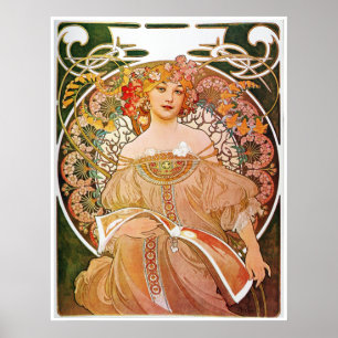 Poster Alphonse Mucha, Reverie/Daydrey, 1896.