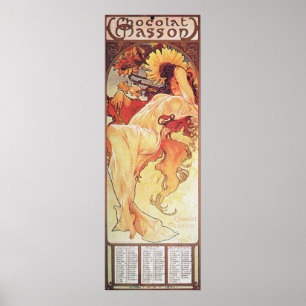 Póster Alphonse Mucha Sunflower