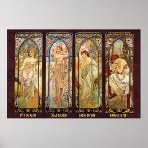 Poster Alphonse Mucha, The Times do dia