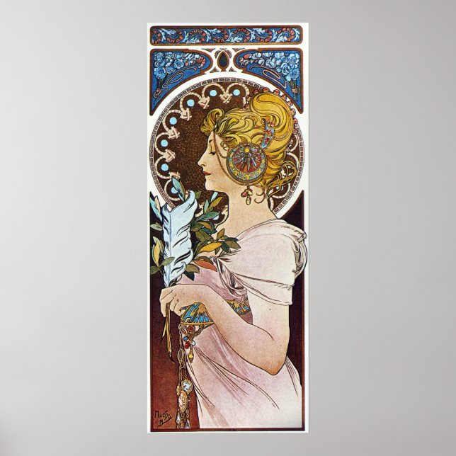 Poster Alphonse Mucha Trabalho de arte (Frente)