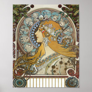 Poster Alphonse Mucha Zodiac Restaurado