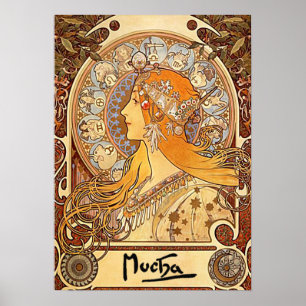 Poster Alphonse Mucha - Zodíaco