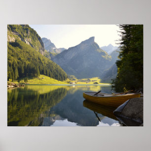Poster Alpine Mountain Lake in Switzerland