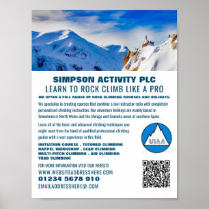 Poster Alpinismo alpino, subida e subida