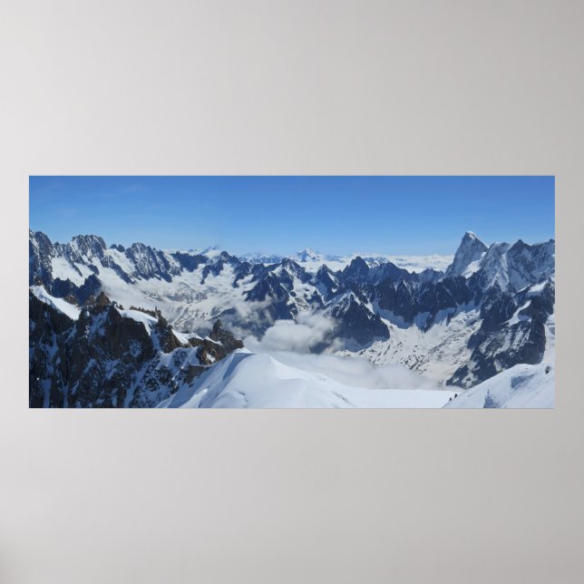 Poster Alps Chamonix panorama francês (Frente)