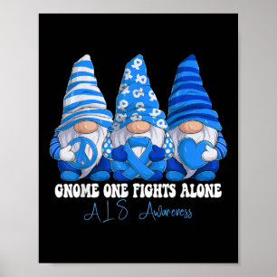 Poster Als Consciência Mês das Gnomias de Fita Azul Supor