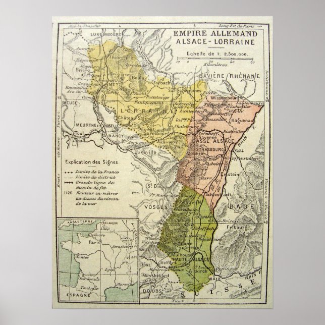 Póster Alsace-Lorraine (Frente)