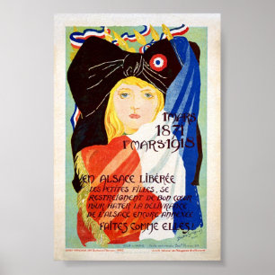 Póster Alsácia Libertada - Francês