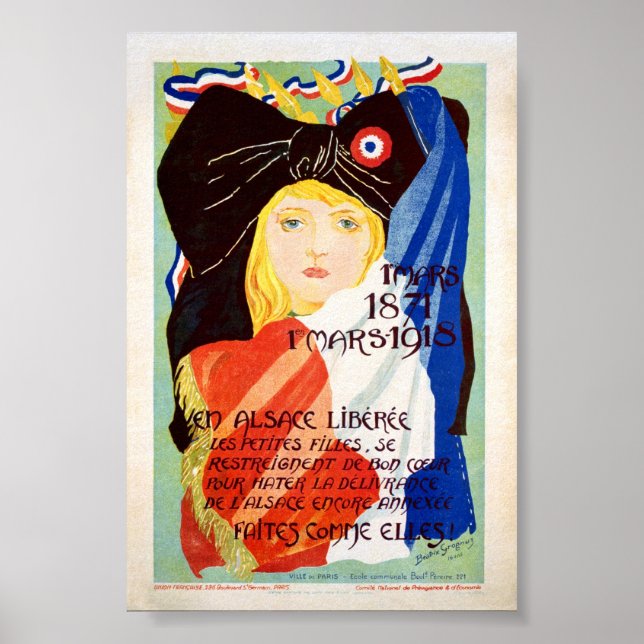 Póster Alsácia Libertada - Francês (Frente)