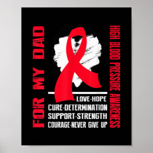 Poster ALTA PRESSÃO ARTERIAL Consciência para o meu pai