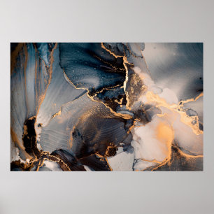 Poster Alta resolução. Pintura de arte fluida do abstrato