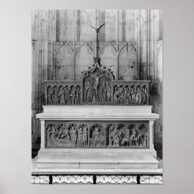 Póster Altar e duas obras de alcatrão decoradas (Frente)