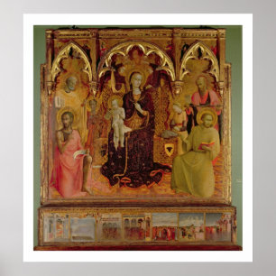 Poster Altarpiece de Madonna da neve, c.1430-32 (