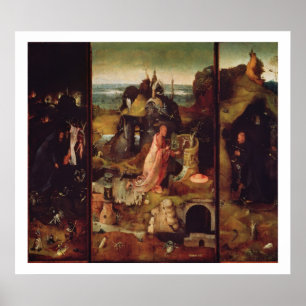 Póster Altarpiece dos eremitas (óleo no painel)