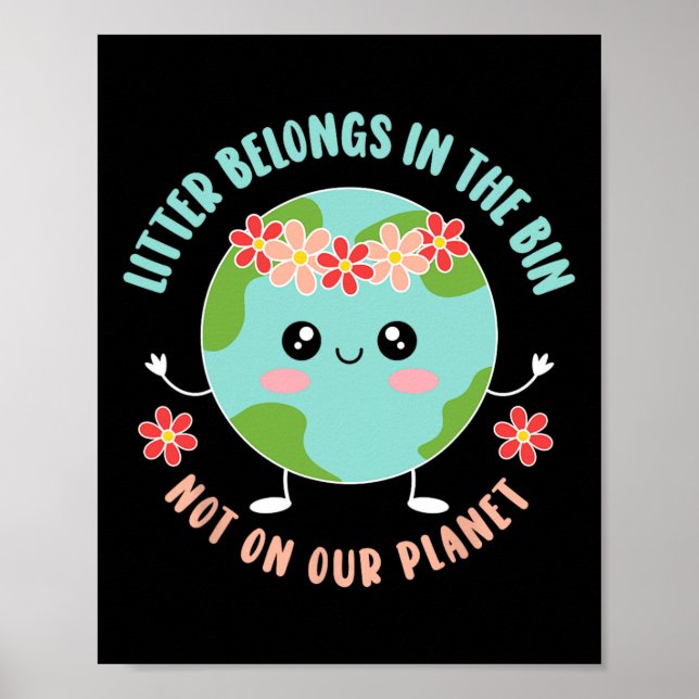 Poster Alterações climáticas de Reciclar anti-litoral sem (Frente)