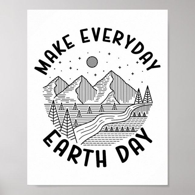Poster Alterações Climáticas Fazem Com Que O Dia Da Terra (Frente)