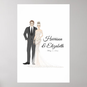 Poster Alternativa de Livro de Visitas de Casamento para 