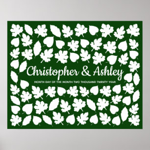 Poster Alternativo de Guestbook do casamento outono 75 Fo