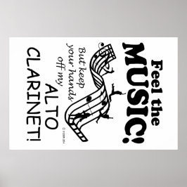 Póster Alto Clarinet Sente A Música