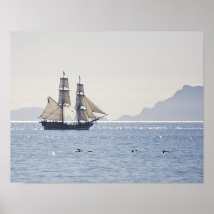 Poster alto da senhora Washington do navio
