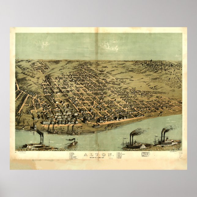 Poster Alton, Illinois (1867) (Frente)