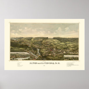 Poster Alton, Mapa Panorâmico NH - 1888