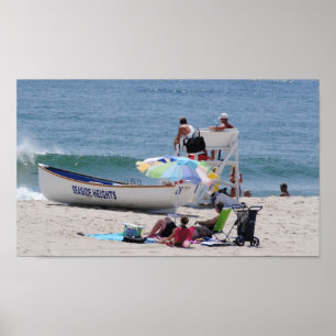 Póster Altura costeira e salva-vidas