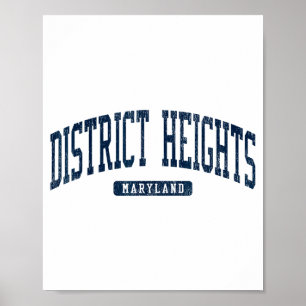 Poster Alturas do Distrito Maryland Md Faculdade Universi