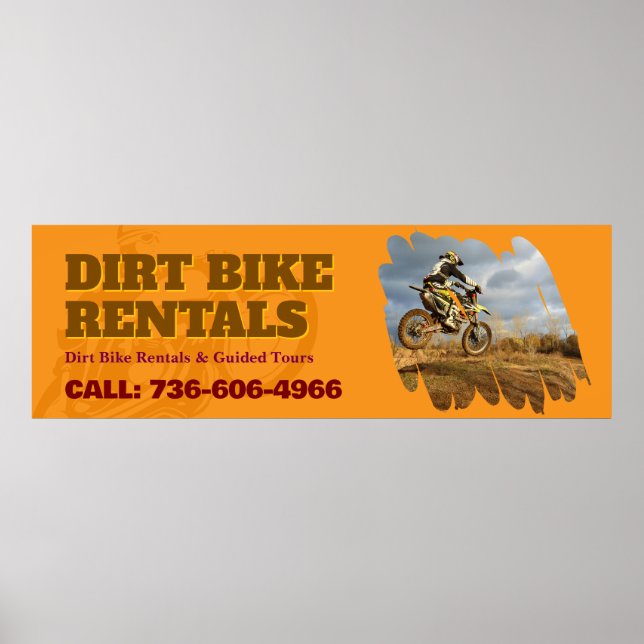 Poster Aluguer de Bicicletas Off-Road Personalizado  (Frente)