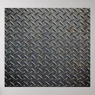 Poster Alumínio Escuro: Design Rhombus Shape