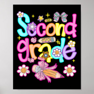Poster Aluna da segunda série préppy de volta às aulas ga