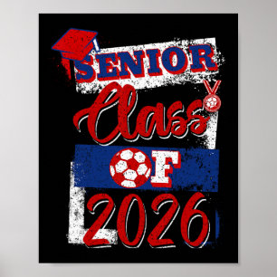 Poster Aluno da turma de 2026 Jogador de futebol do ensin