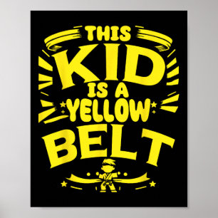 Poster Aluno de Karate Faixa Amarela Artes Marciais