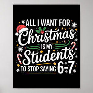 Poster Alunos Dizendo 6-7 67 Seis Sete Professor Divertid