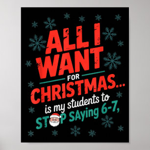 Poster Alunos Dizendo 6-7 67 Seis Sete Professor Engraçad