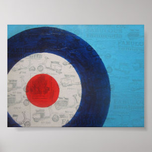 Poster Alvo azul da modificação