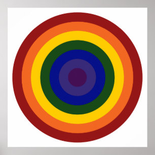 Póster Alvo de Arco-Íris