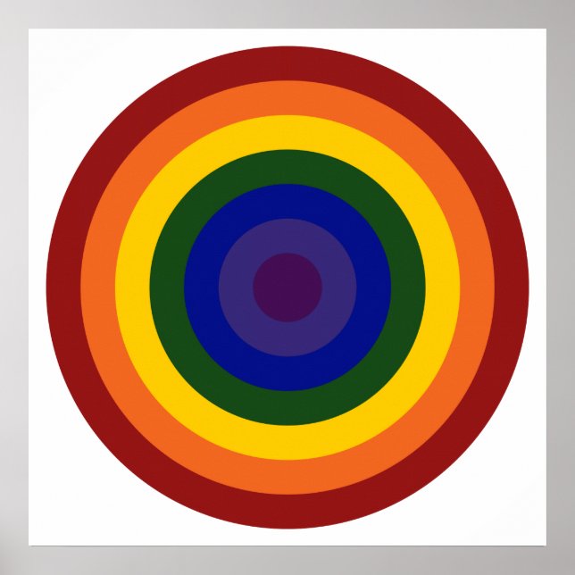 Póster Alvo de Arco-Íris (Frente)